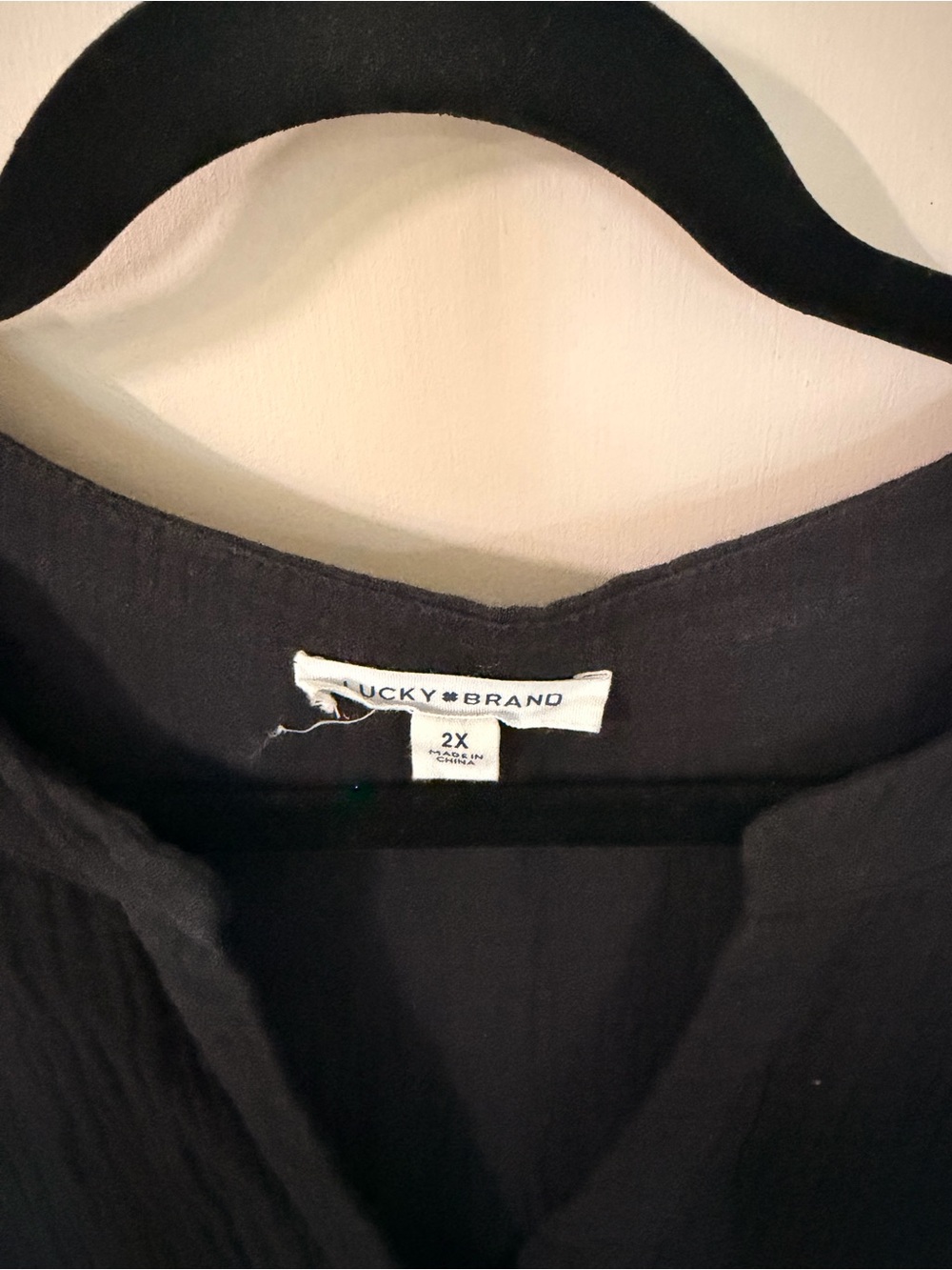 Lucky Brand Black Tiered Gauze Short Sleeve Dress - Picture 2 of 2